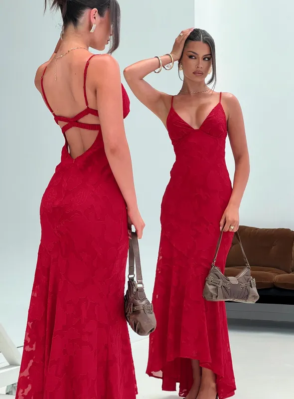 Cyrene Maxi Dress Red sold by Princess Polly