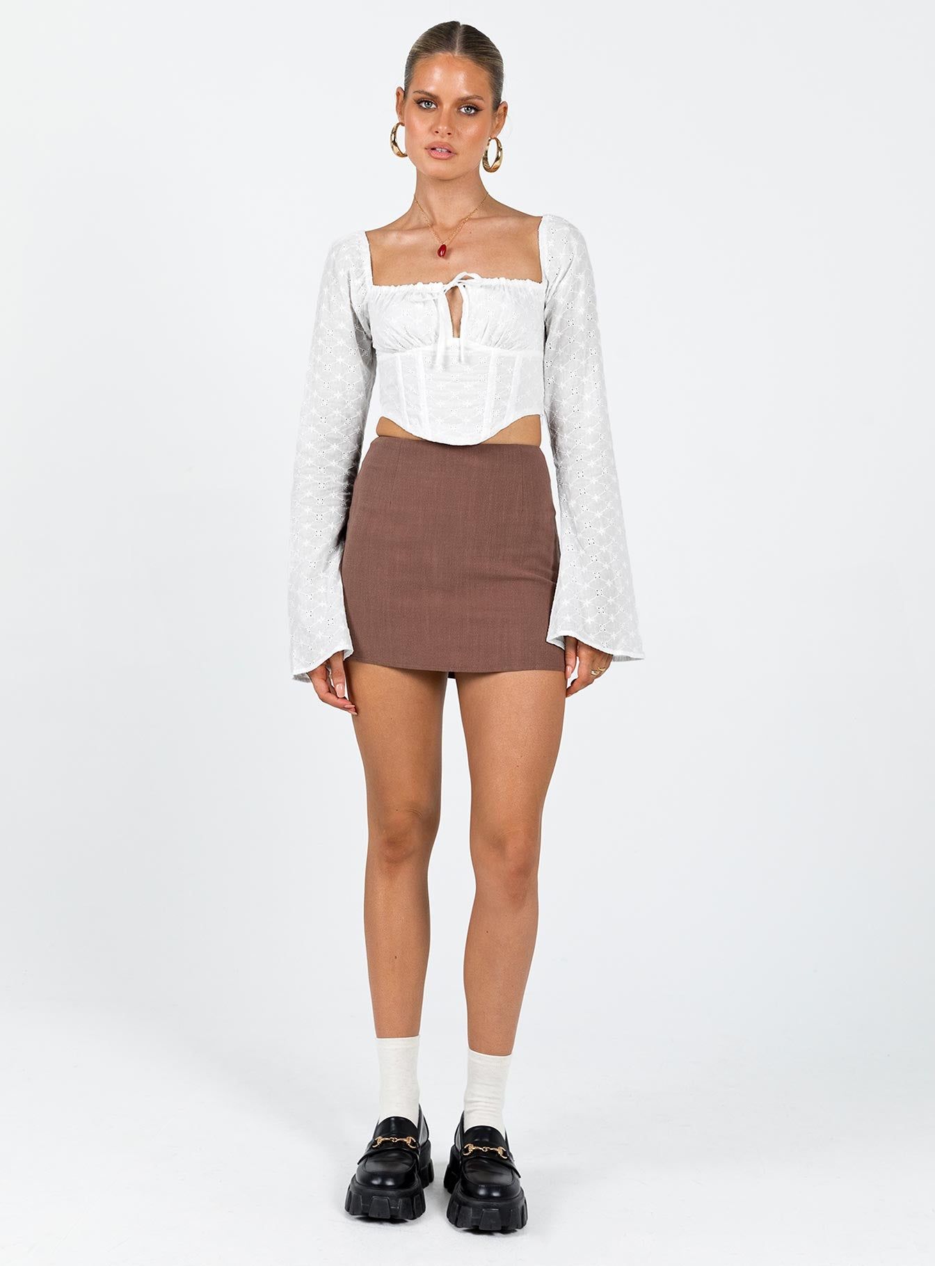Ludlow Long Sleeve Top Ivory sold by Princess Polly product image thumbnail 3
