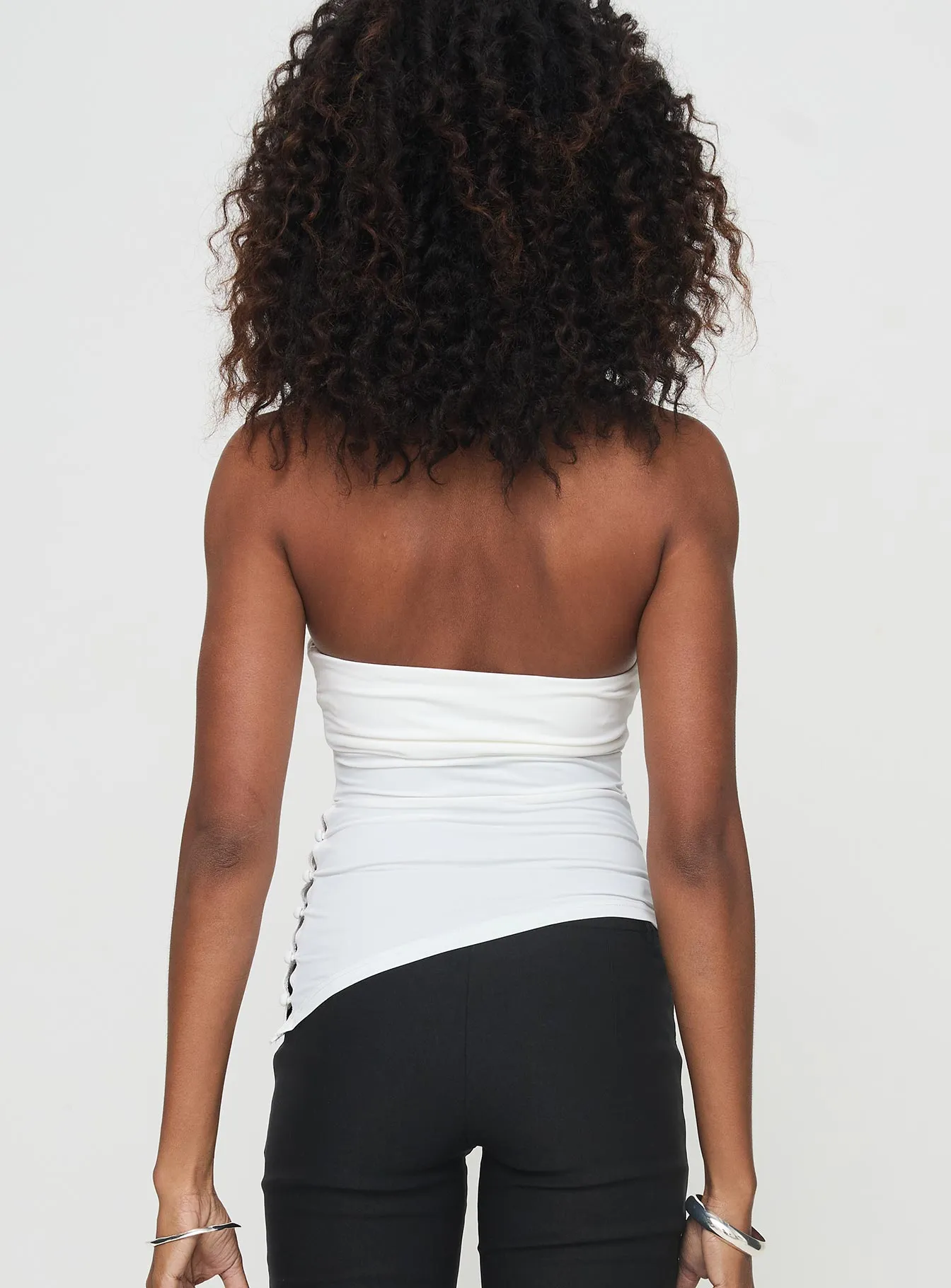 Isolindra Strapless Top White sold by Princess Polly product image thumbnail 5