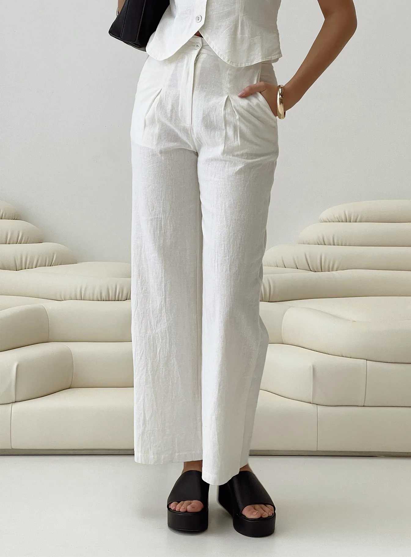 Sofi Pants Natural Petite sold by Princess Polly product image thumbnail 2