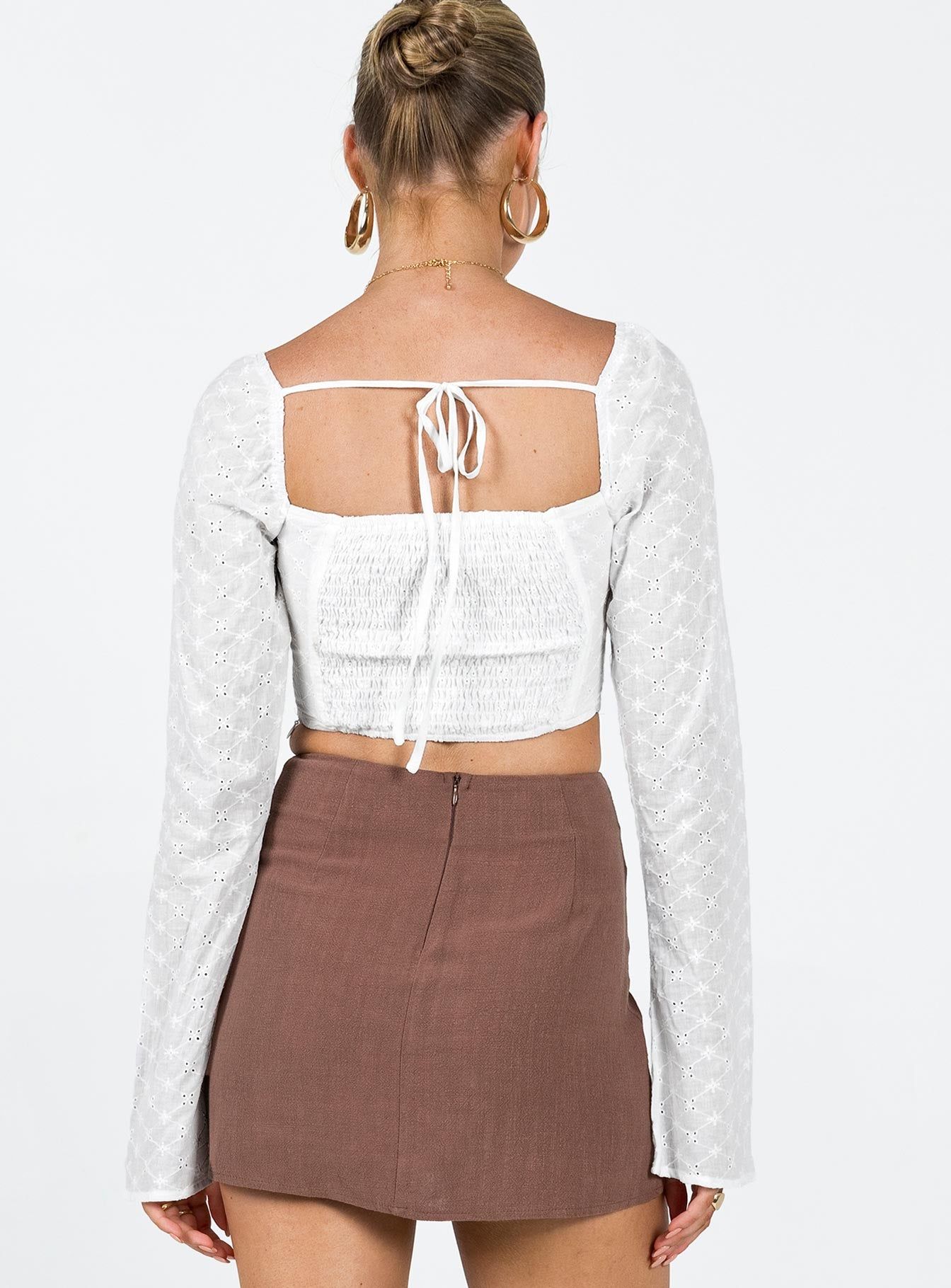 Ludlow Long Sleeve Top Ivory sold by Princess Polly product image thumbnail 5