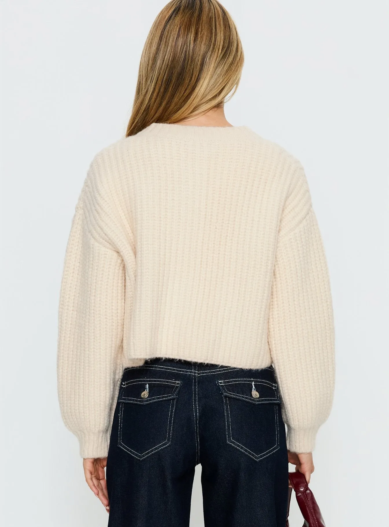 Hadly Knit Cardigan Cream sold by Princess Polly product image thumbnail 5