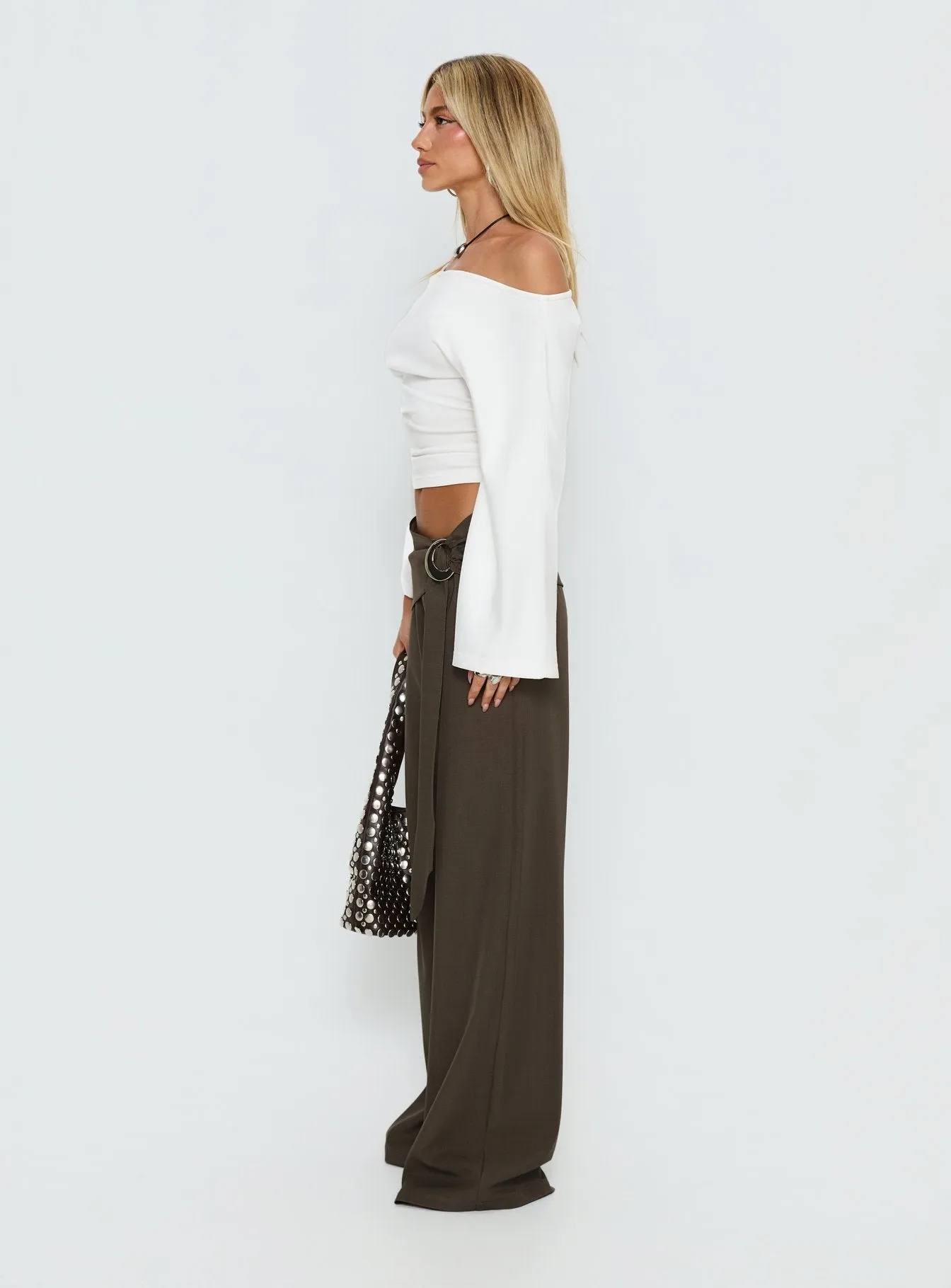 Elisson Layered Buckle Pants Grey sold by Princess Polly product image thumbnail 4