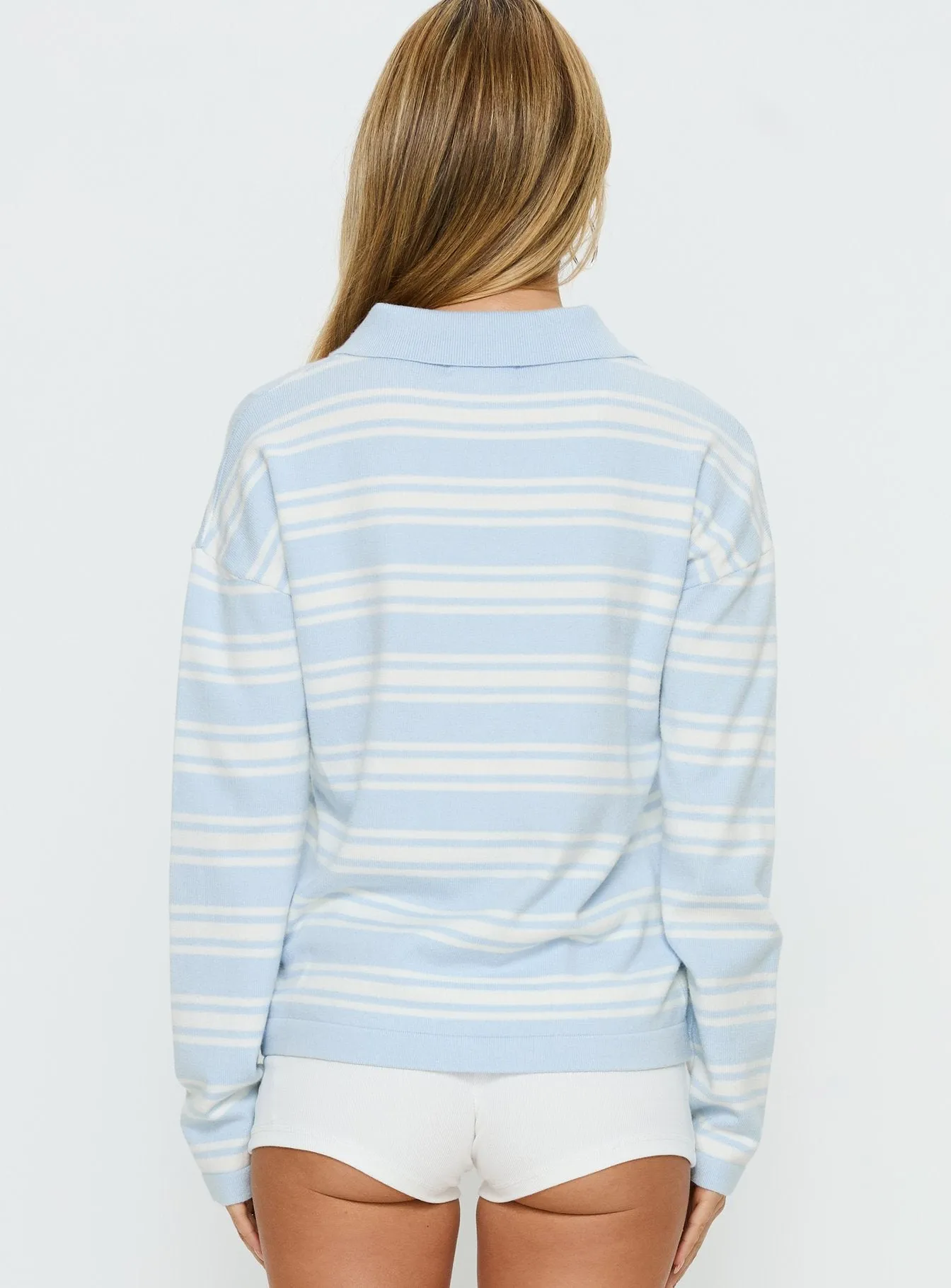 Kerrey Collared Rugby Jersey Blue Stripe sold by Princess Polly product image thumbnail 5