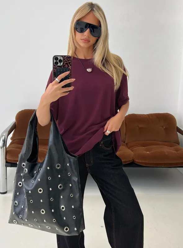 Zaydee Oversized Tee Cherry sold by Princess Polly