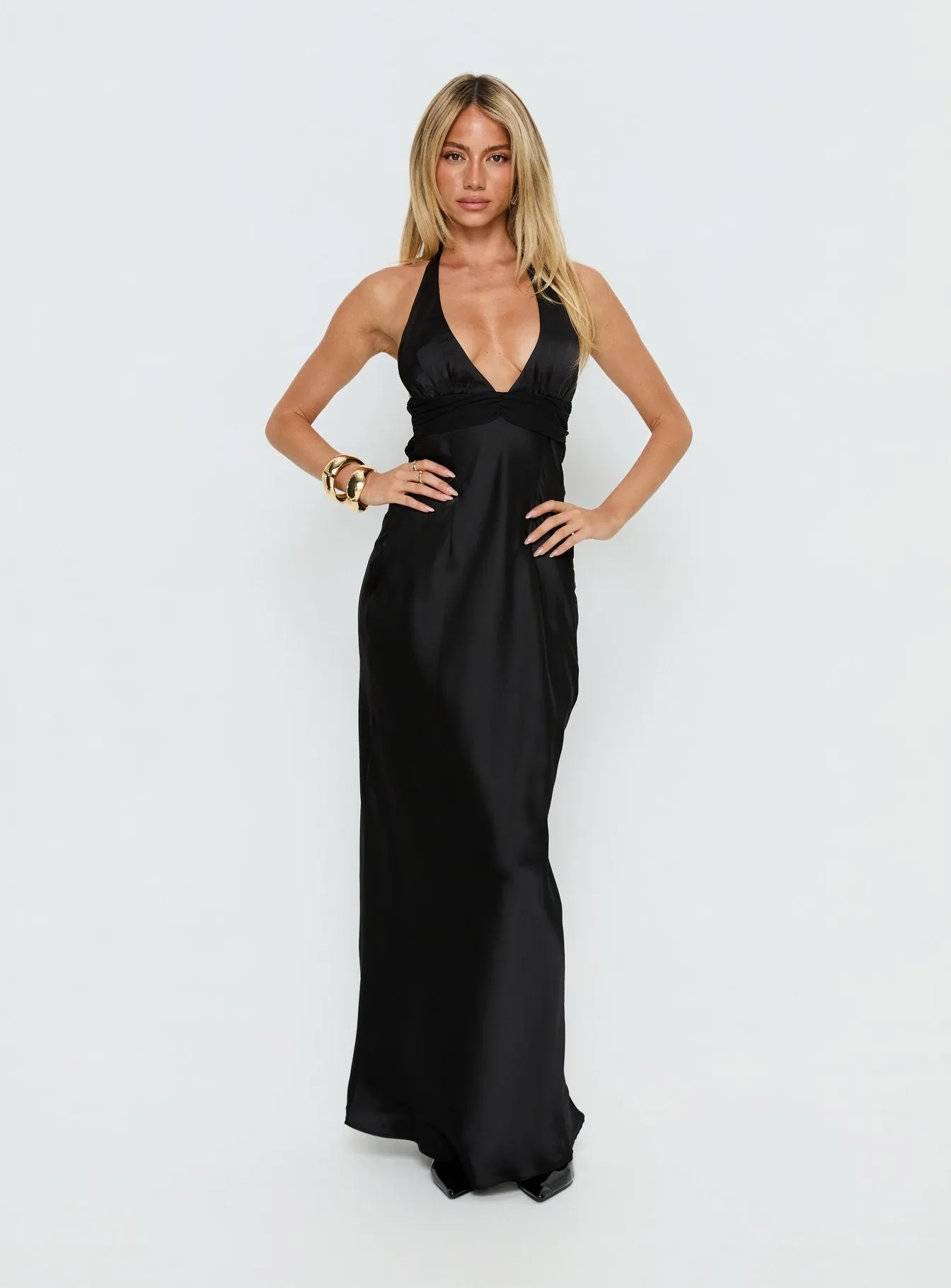 Odyssa Halter Maxi Dress Black sold by Princess Polly product image thumbnail 2