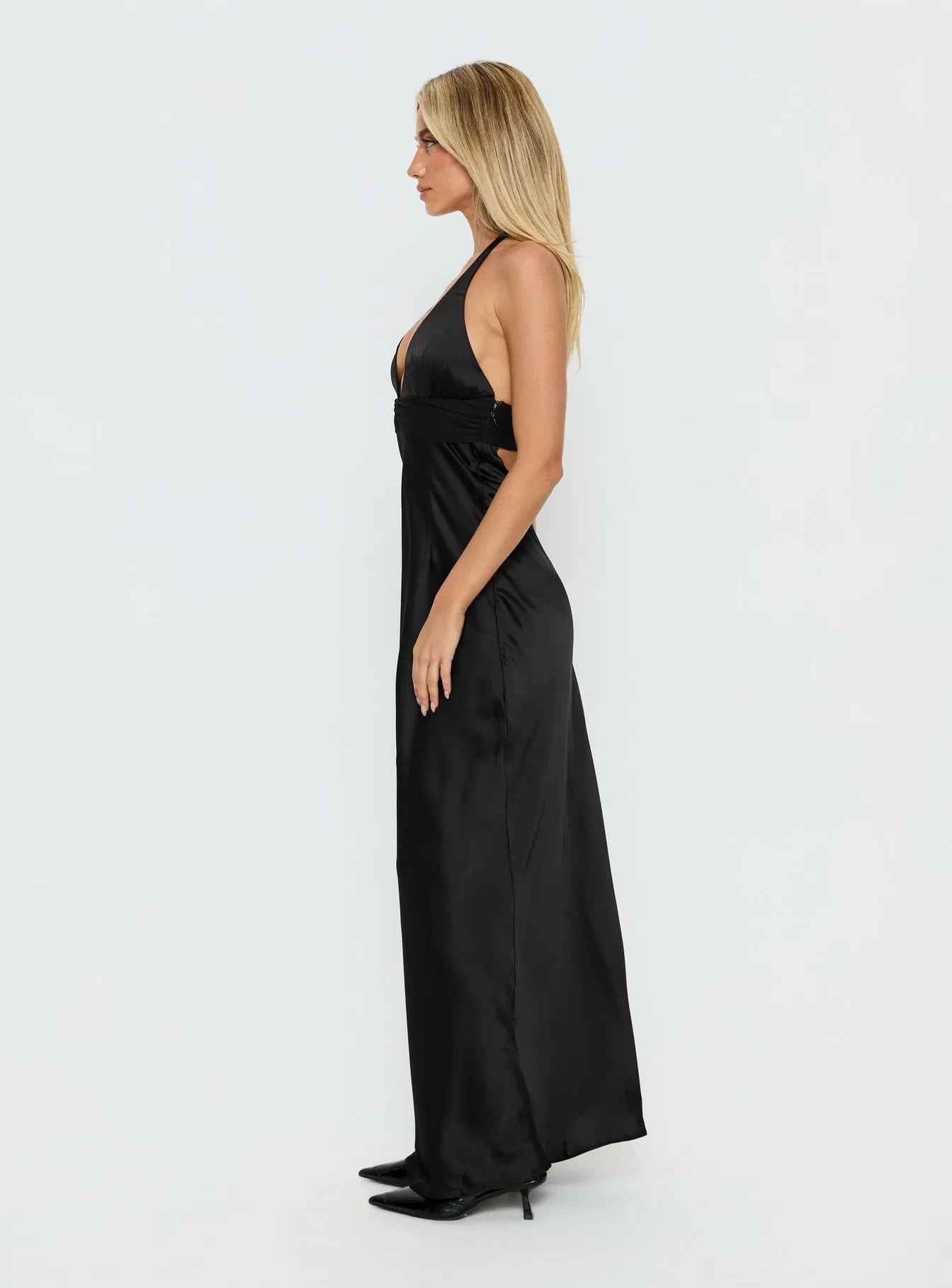 Odyssa Halter Maxi Dress Black sold by Princess Polly product image thumbnail 3