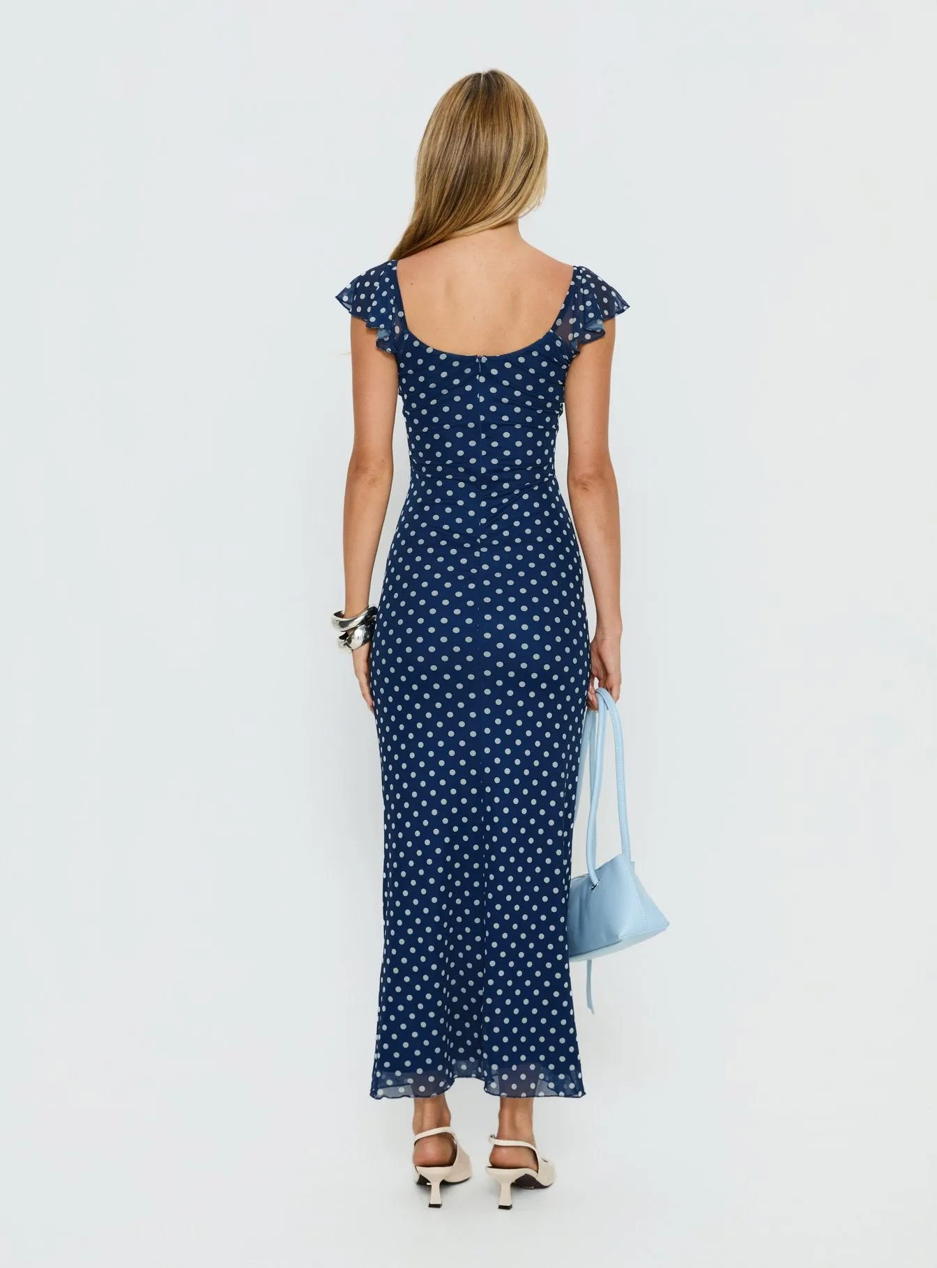 Sandberg Maxi Dress Blue Polka Dot sold by Princess Polly product image thumbnail 5