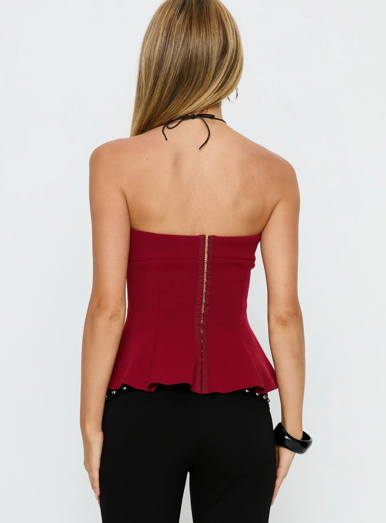Baudelaire Strapless Corset Red sold by Princess Polly product image thumbnail 5