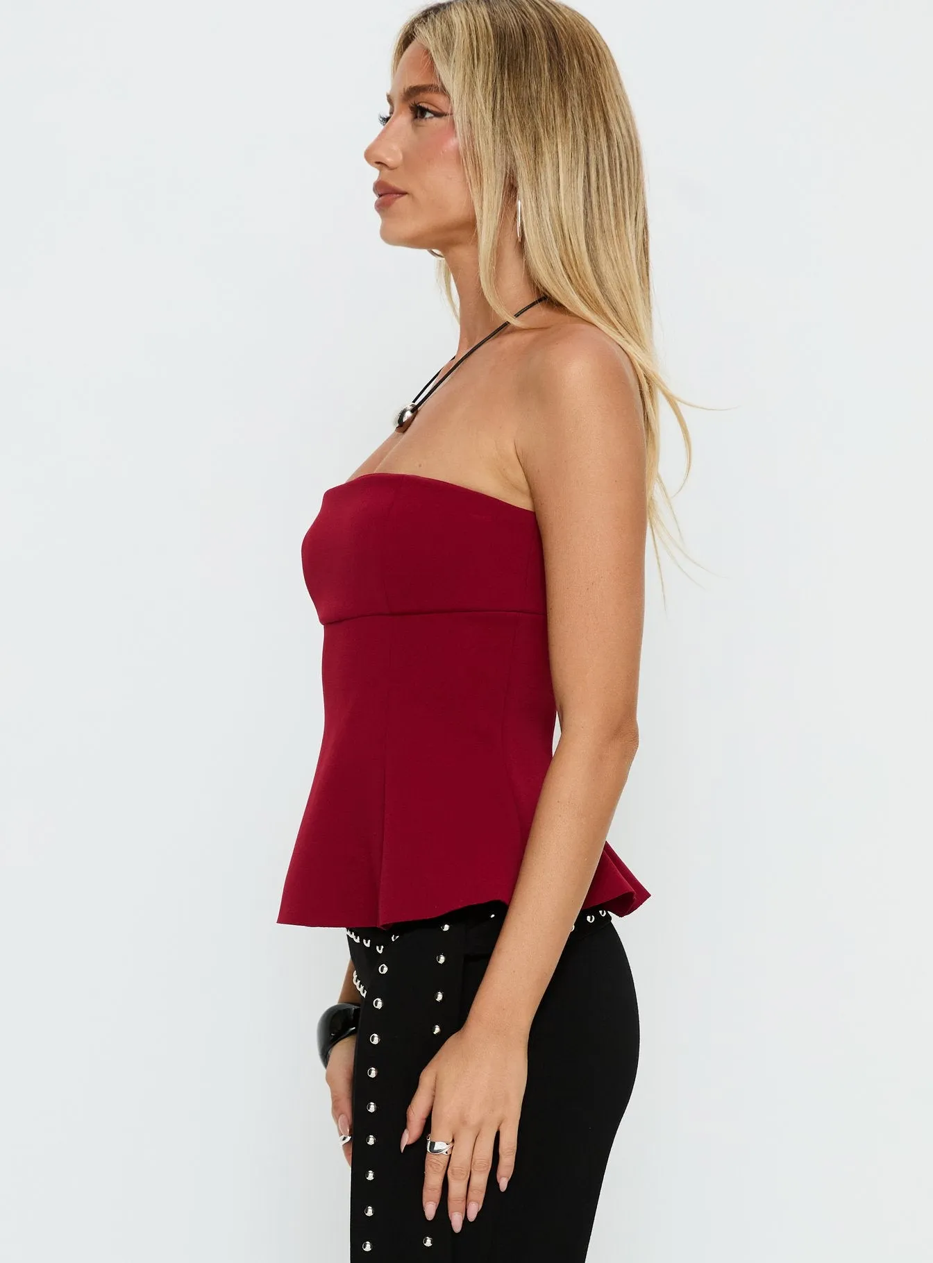 Baudelaire Strapless Corset Red sold by Princess Polly product image thumbnail 4