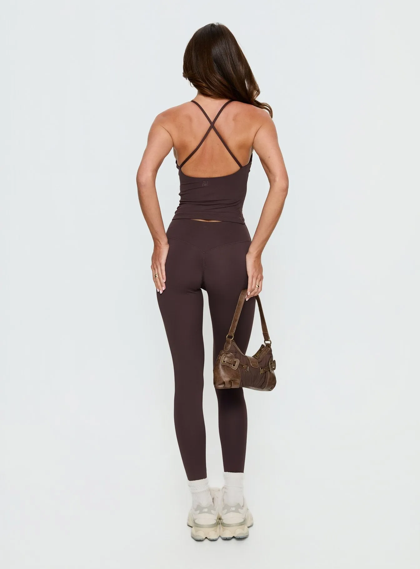 Stride Active Invisible Scrunch Leggings Brown sold by Princess Polly product image thumbnail 5