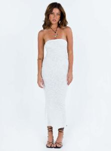Oscar Midi Dress White Petite sold by Princess Polly