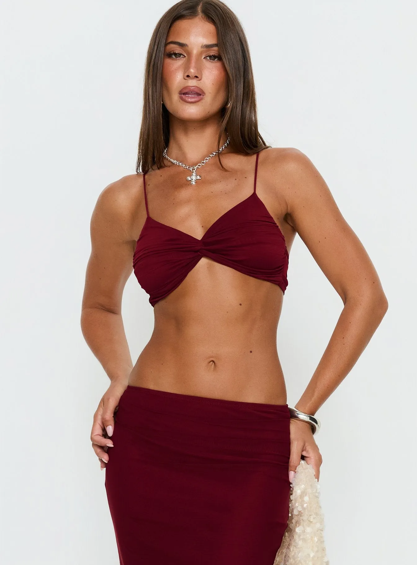 Delores Ruched Top Red sold by Princess Polly product image thumbnail 2