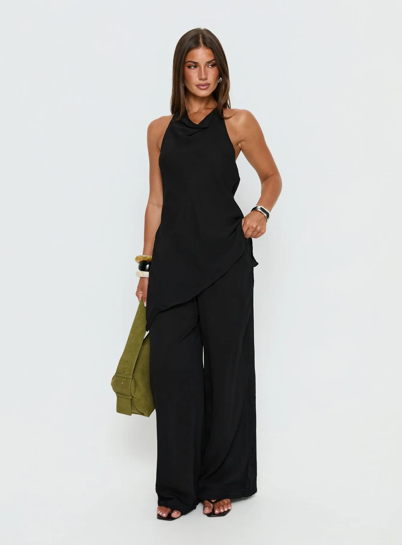 Emorisa Halter Longline Top Black sold by Princess Polly product image thumbnail 3