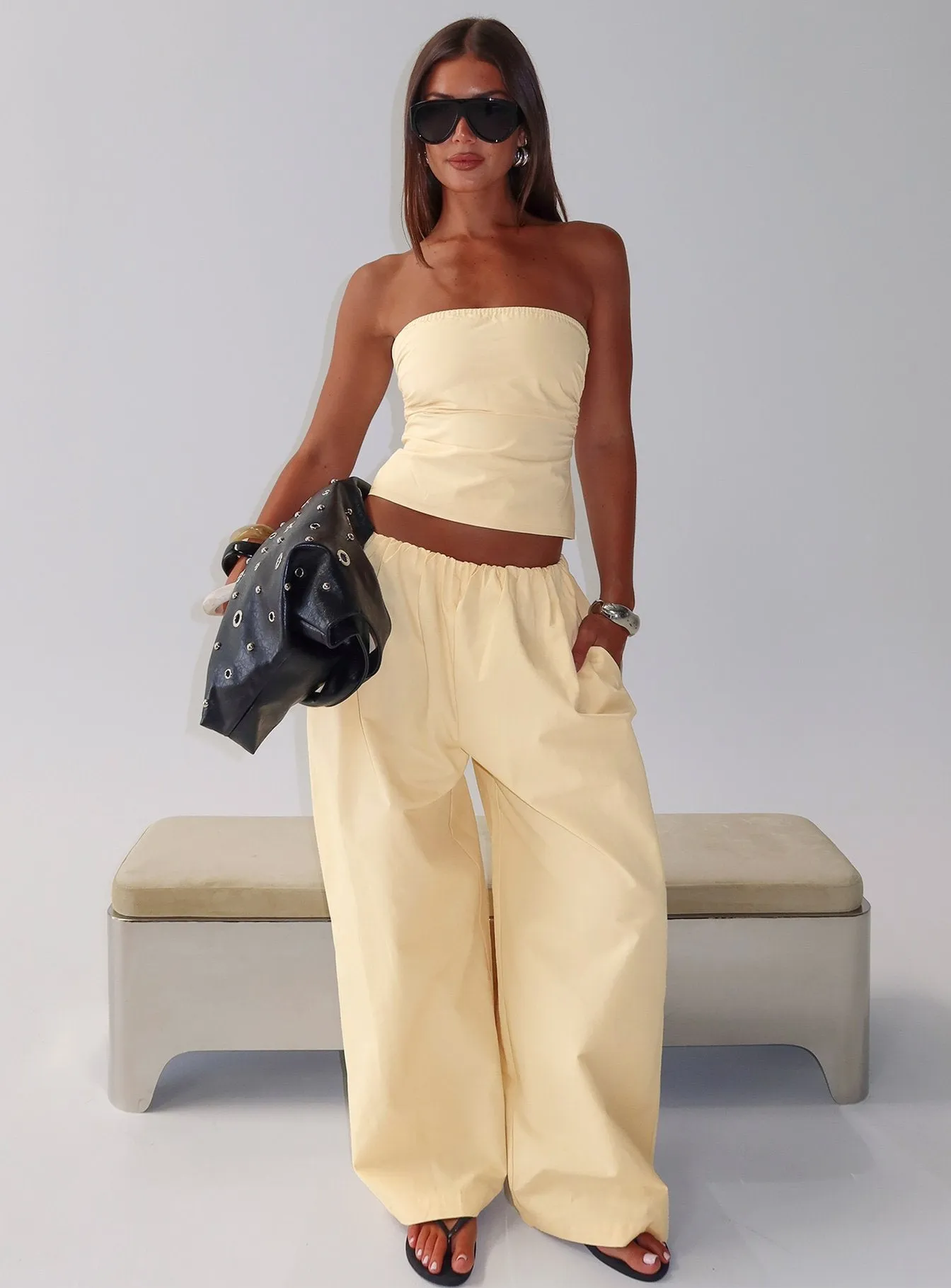 Tidekiss Pants Lemontini sold by Princess Polly