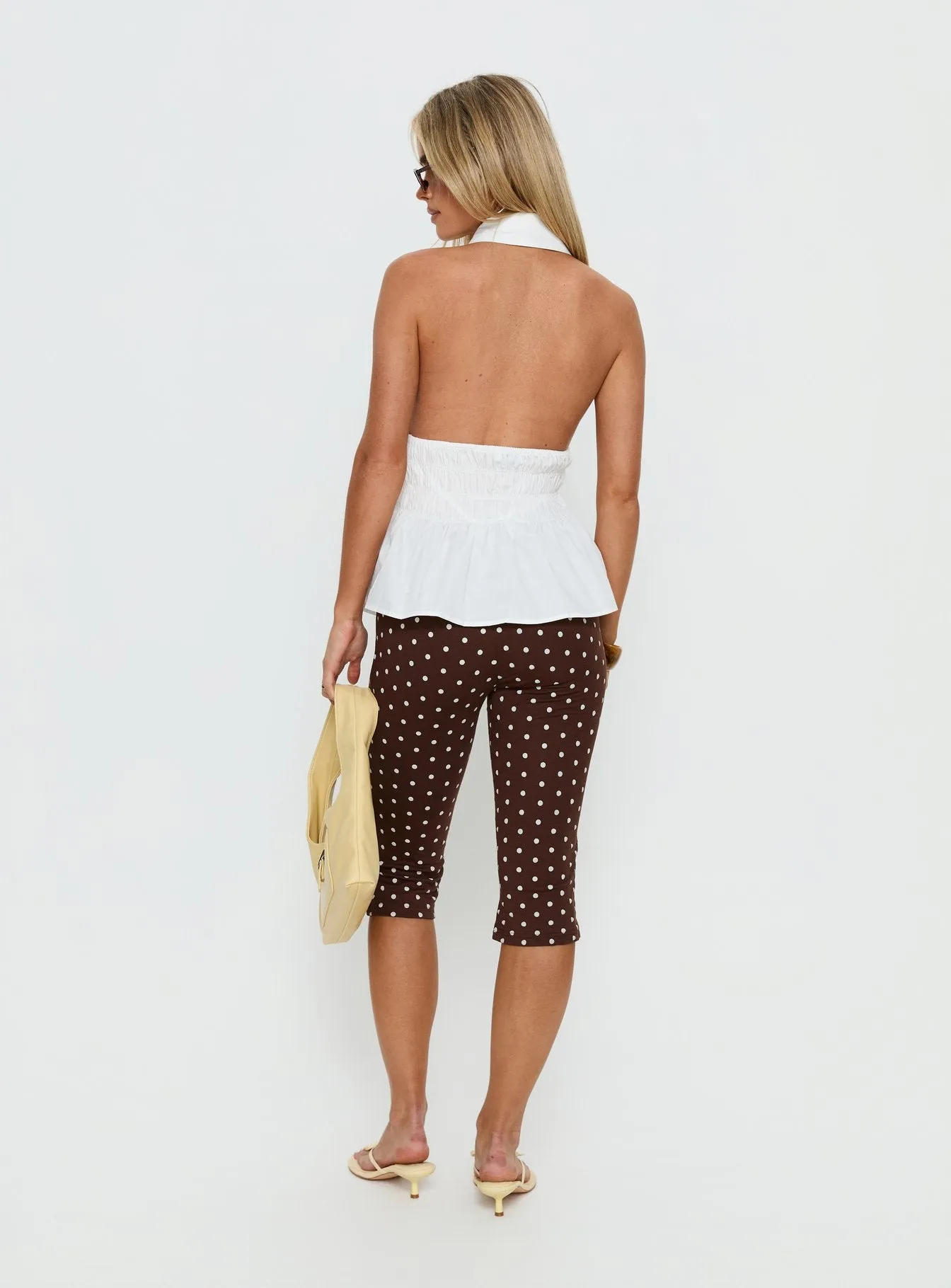 Samaira Capri Pant Brown Polka Dot sold by Princess Polly product image thumbnail 5