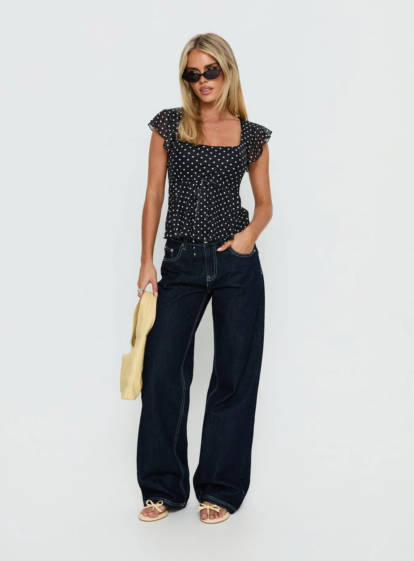 Auroraah Frill Top Black Polka sold by Princess Polly product image thumbnail 3