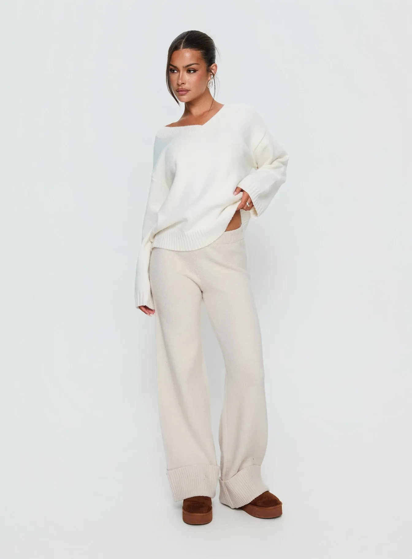 Shinead Cuffed Pants White sold by Princess Polly product image thumbnail 3