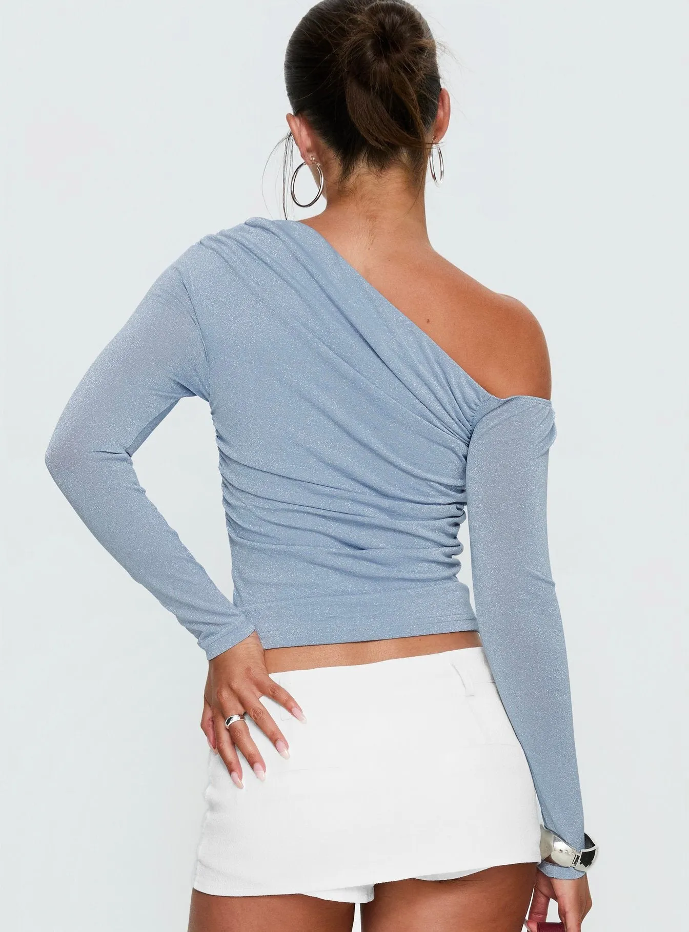 Beller Long Sleeve Top Blue Sparkle sold by Princess Polly product image thumbnail 4