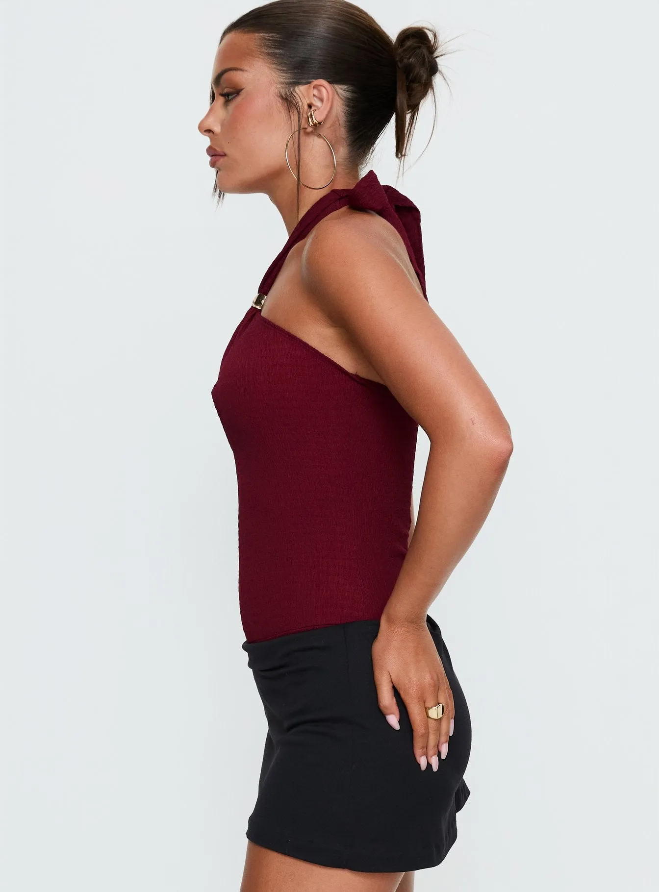Bridey Cut Out Bodysuit Red sold by Princess Polly product image thumbnail 4