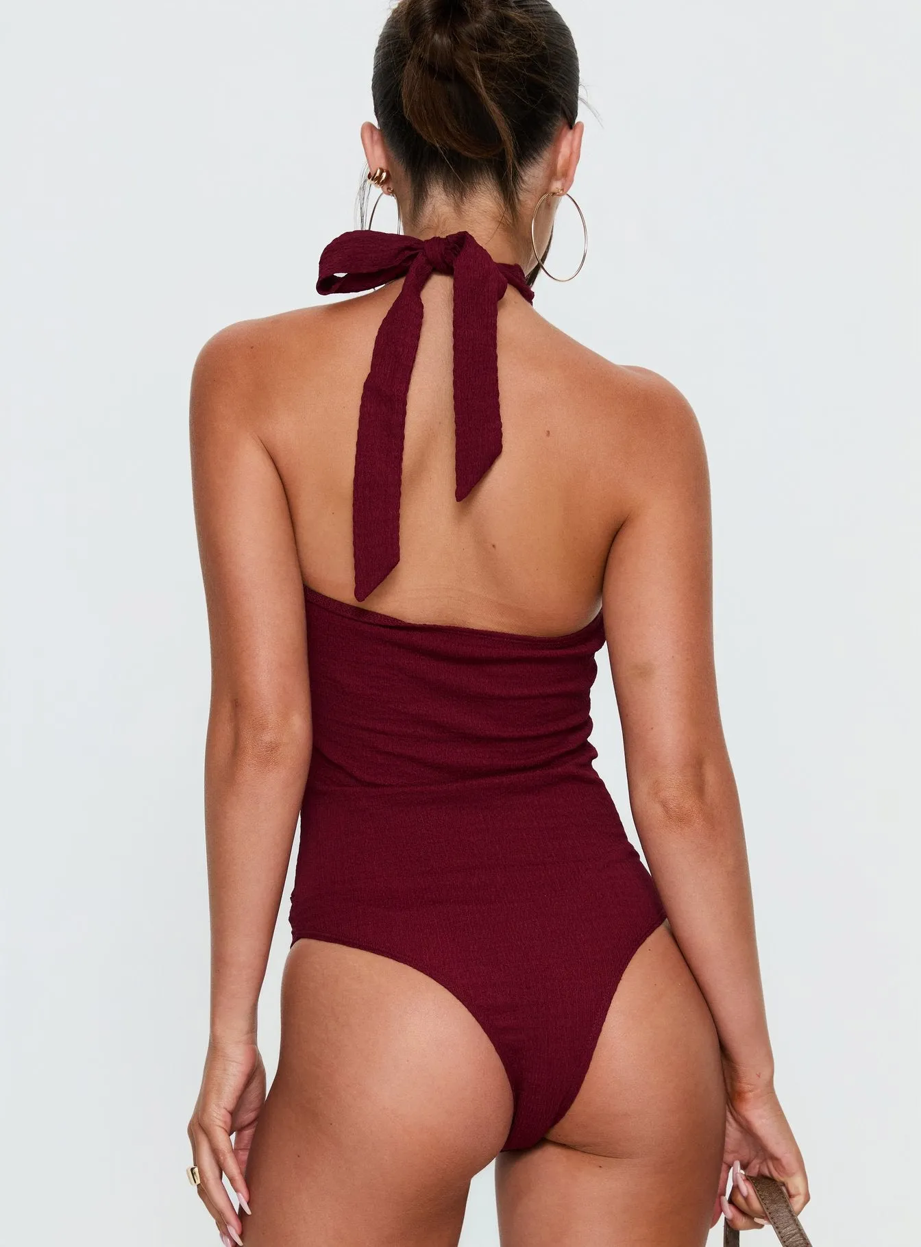 Bridey Cut Out Bodysuit Red sold by Princess Polly product image thumbnail 2
