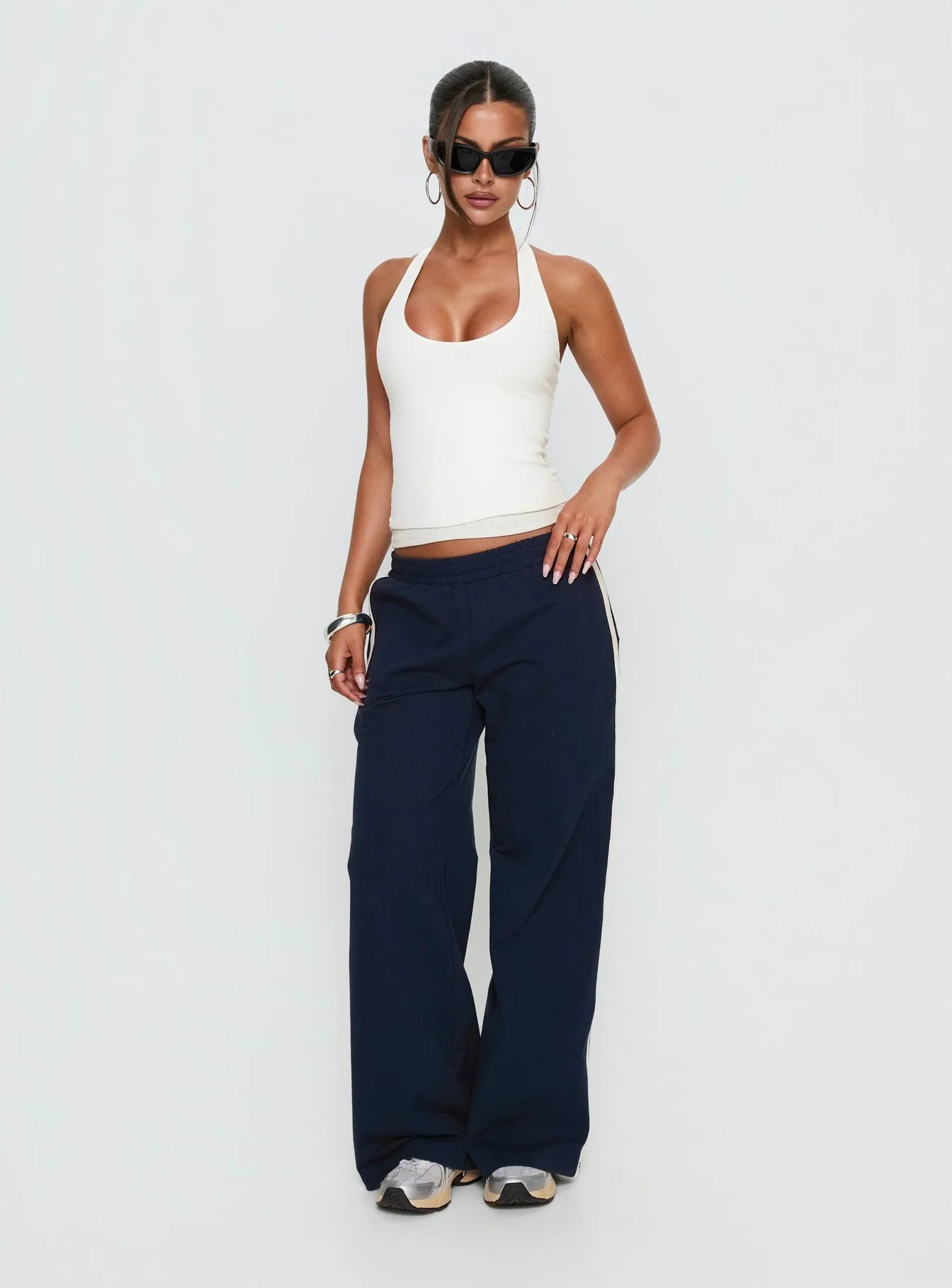 Debee Layered Halter Top White / Grey sold by Princess Polly product image thumbnail 3