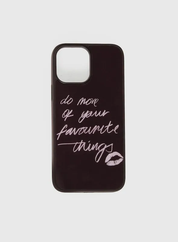 Favourite Things iPhone Case Burgundy sold by Princess Polly