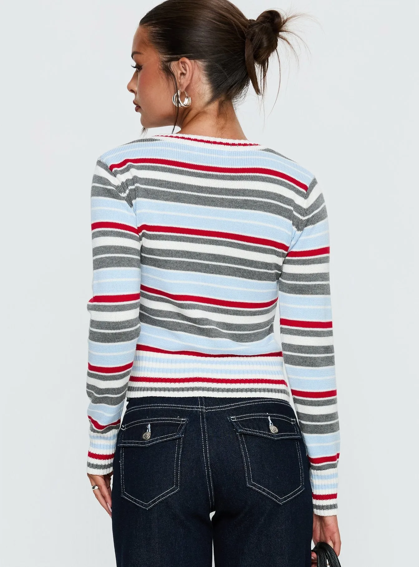 Briette Long Sleeve Top Blue / Red Stripe sold by Princess Polly product image thumbnail 4