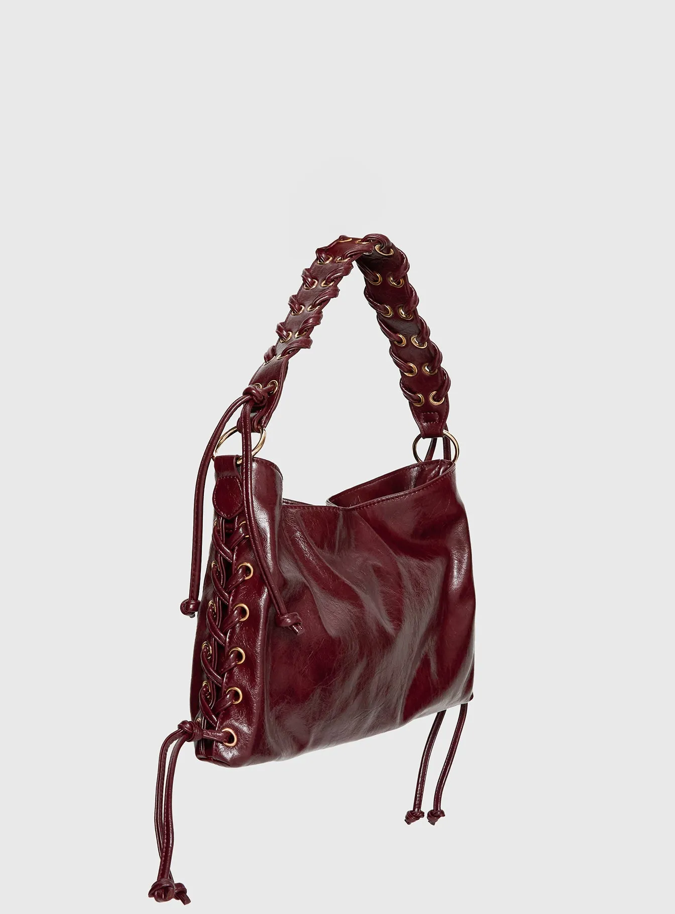 Amadea Tie Detail Shoulder Bag Burgundy sold by Princess Polly product image thumbnail 3