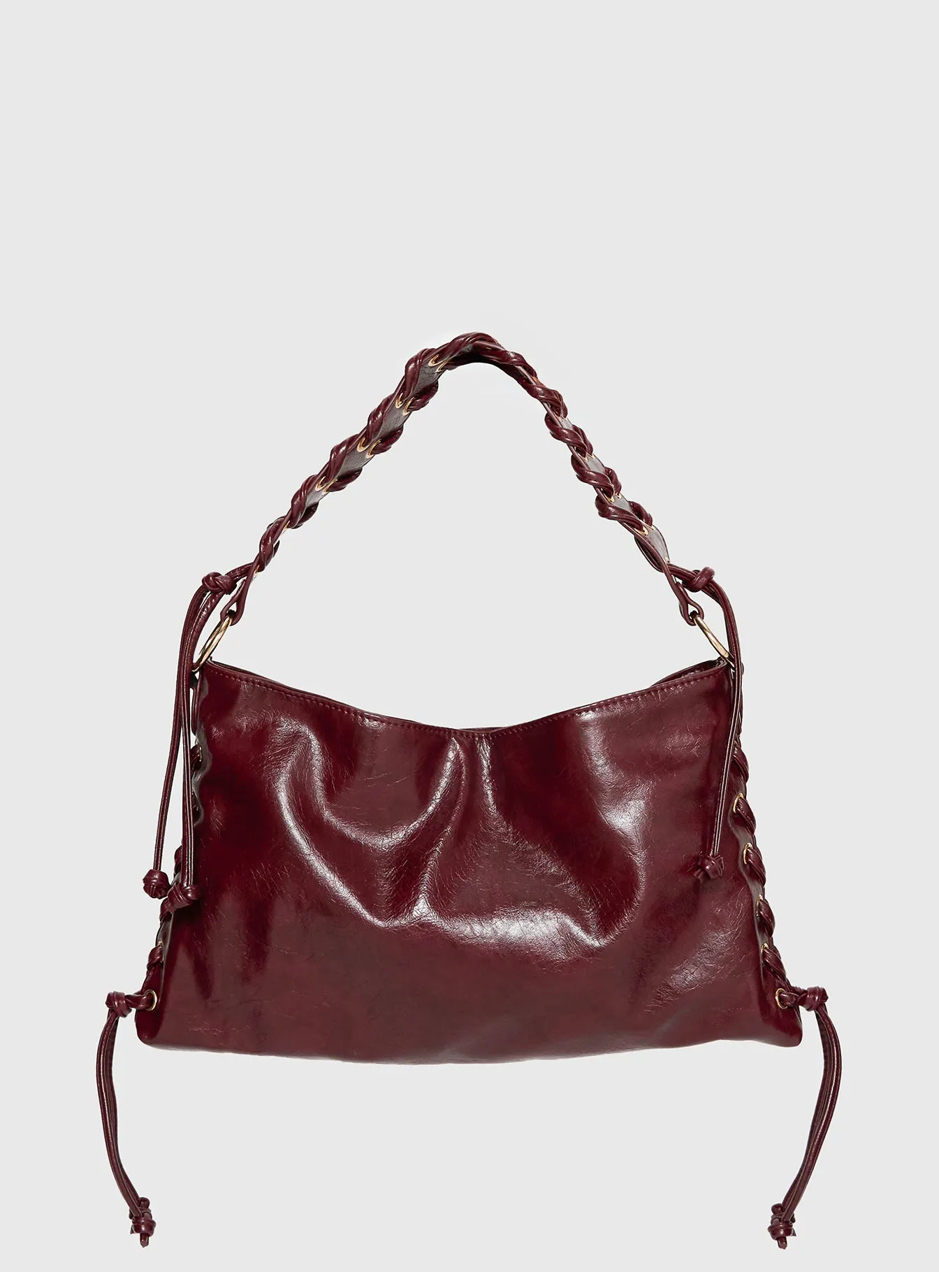 Amadea Tie Detail Shoulder Bag Burgundy sold by Princess Polly product image thumbnail 4