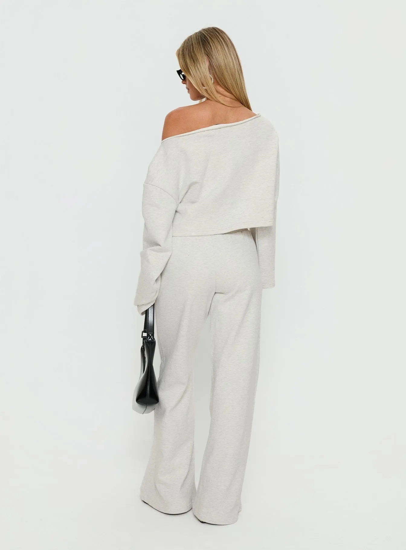 Peaks Flared Track Pants Snow Marle sold by Princess Polly product image thumbnail 5