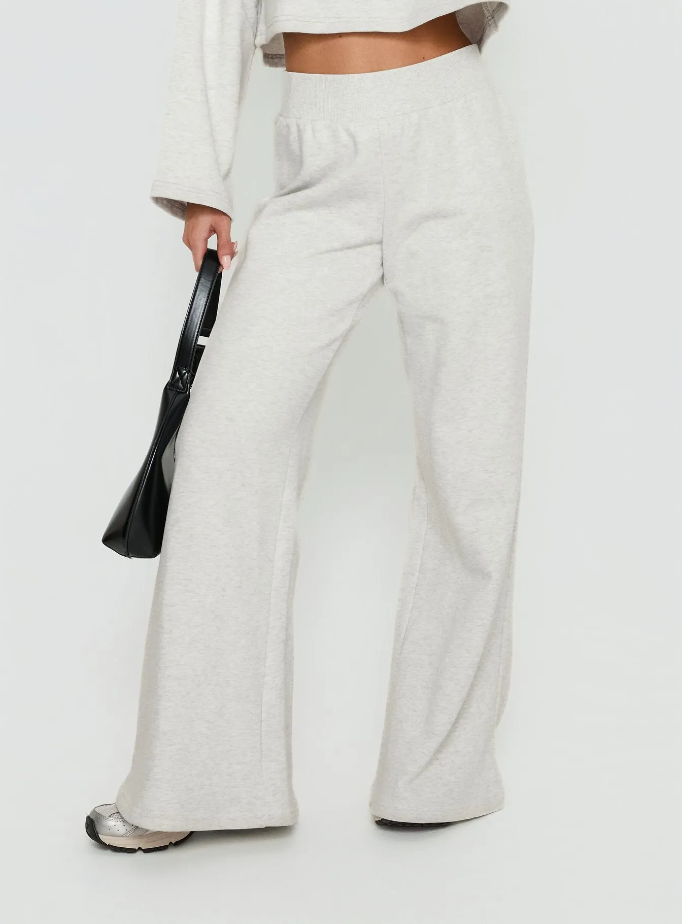 Peaks Flared Track Pants Snow Marle sold by Princess Polly product image thumbnail 2
