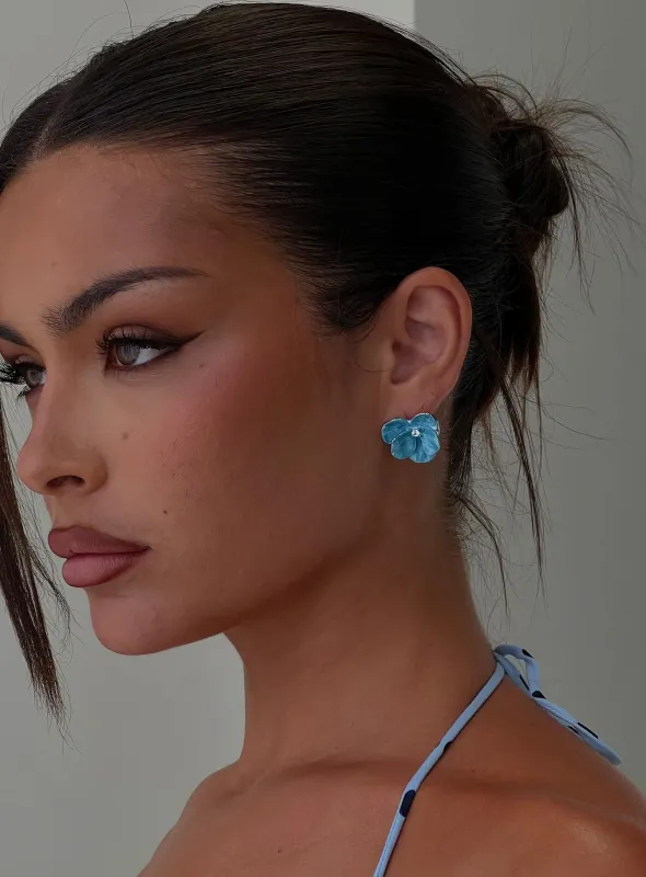Emaline Earrings Blue sold by Princess Polly