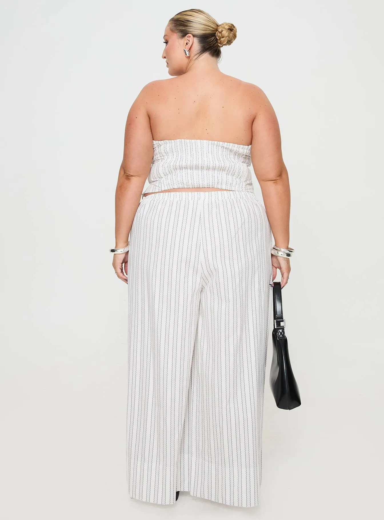 Boarder Pants White Stripe Curve sold by Princess Polly product image thumbnail 5