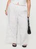 Boarder Pants White Stripe Curve sold by Princess Polly