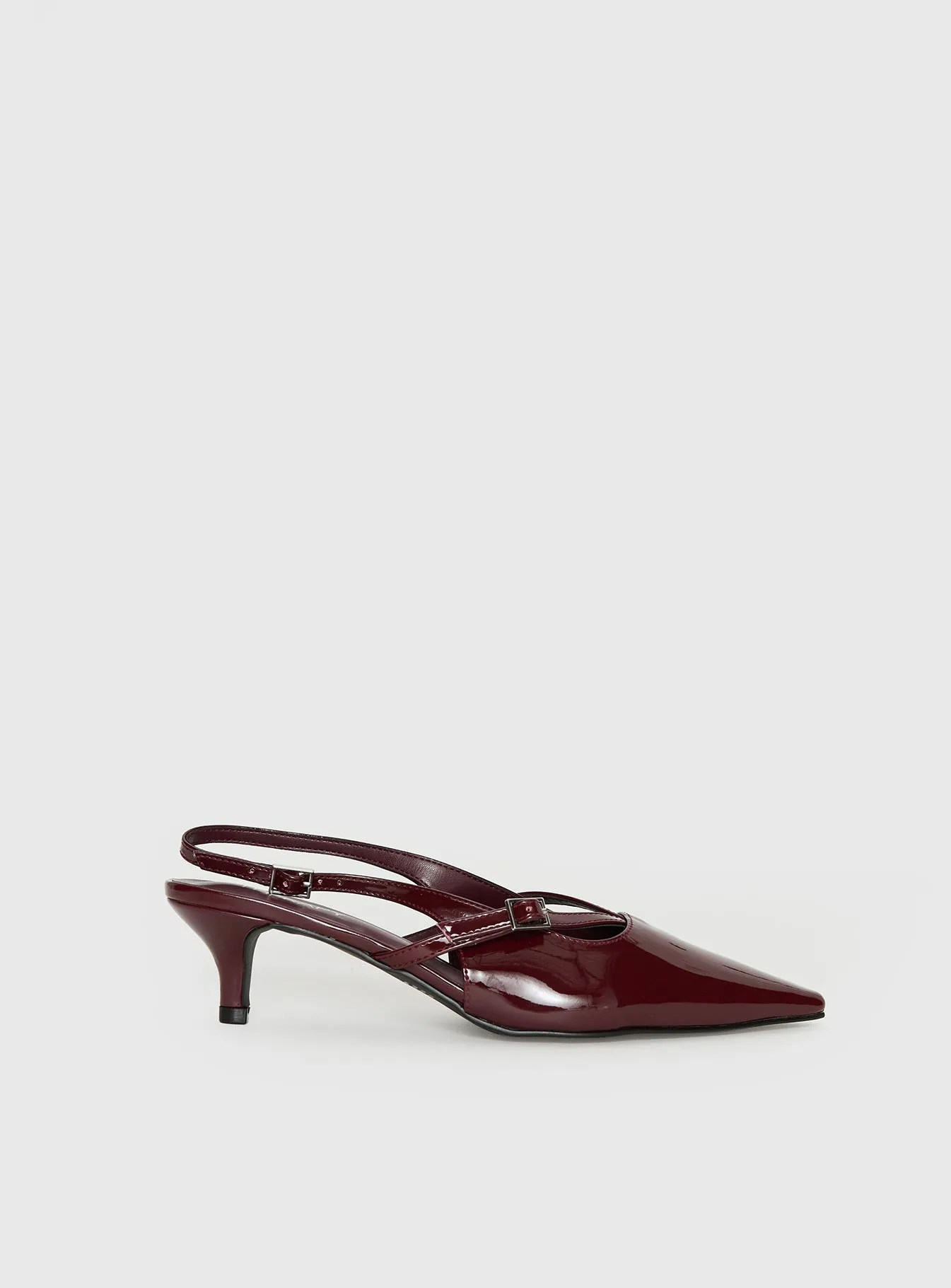Therapy Irving Slingback Heels Burgundy sold by Princess Polly product image thumbnail 2
