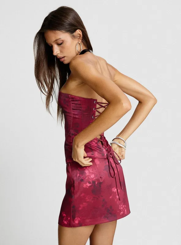 Lovesita Corset Top Red Floral sold by Princess Polly