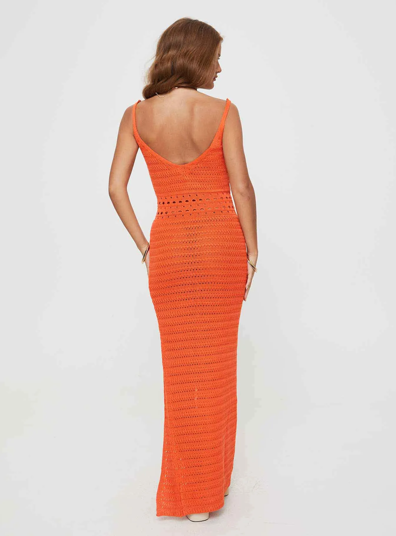Lysandre Crochet Maxi Dress Orange sold by Princess Polly product image thumbnail 5
