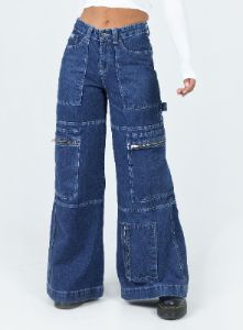 The Ragged Priest Clacker Jean Mid Blue Denim sold by Princess Polly