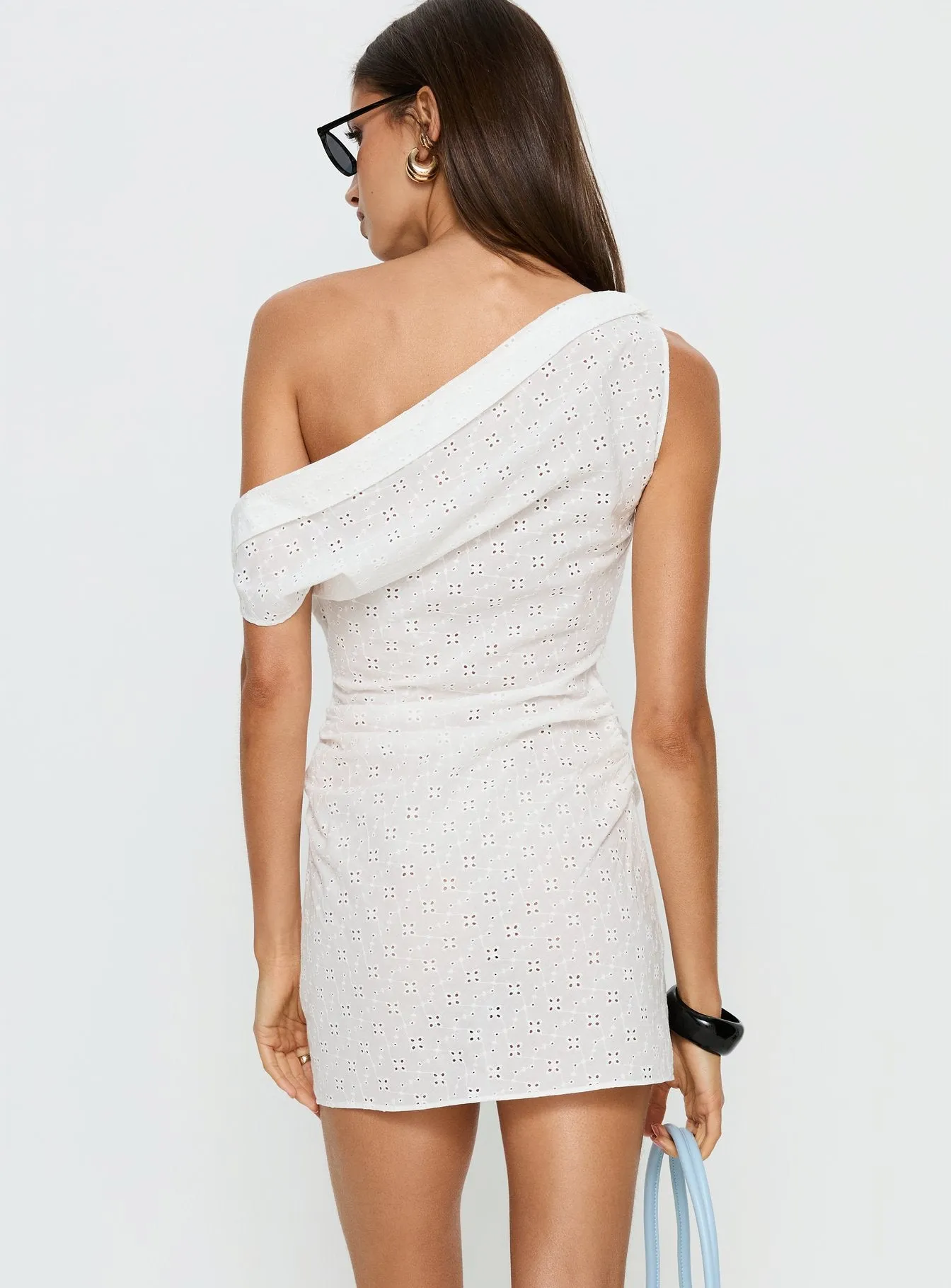 Sweetheart Mini Dress White Anglaise sold by Princess Polly product image thumbnail 5