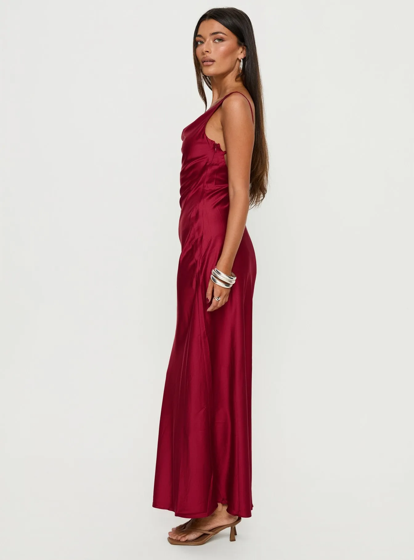 Silah Cowl Neck Maxi Dress Red sold by Princess Polly product image thumbnail 4