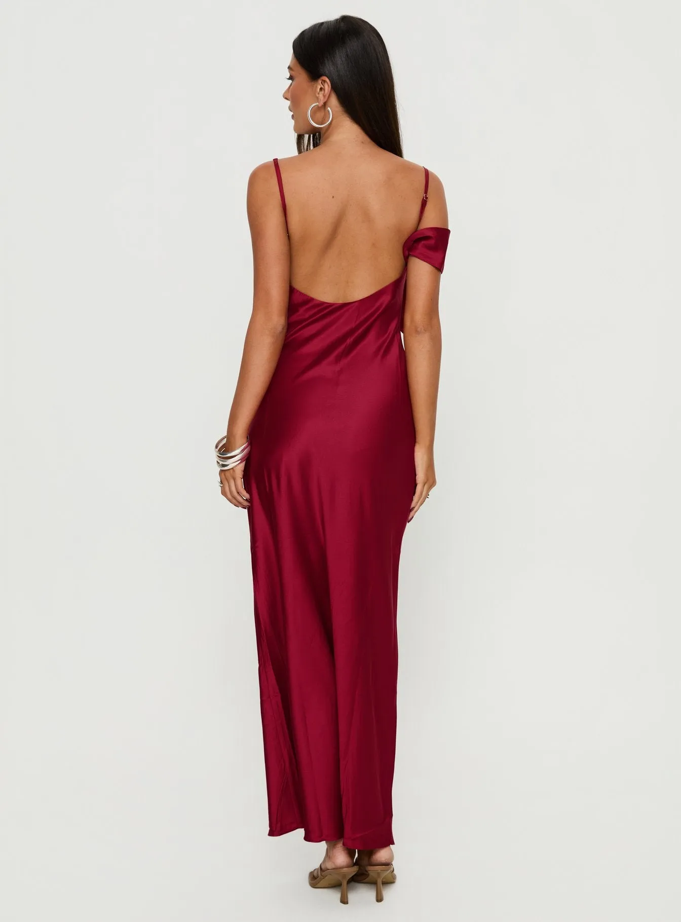 Silah Cowl Neck Maxi Dress Red sold by Princess Polly product image thumbnail 5