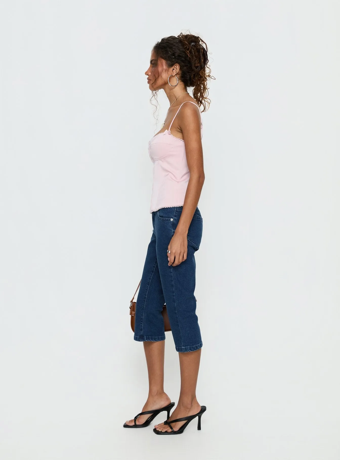 Kissimo Kick Flare Capri Pants Indigo Blue sold by Princess Polly product image thumbnail 4