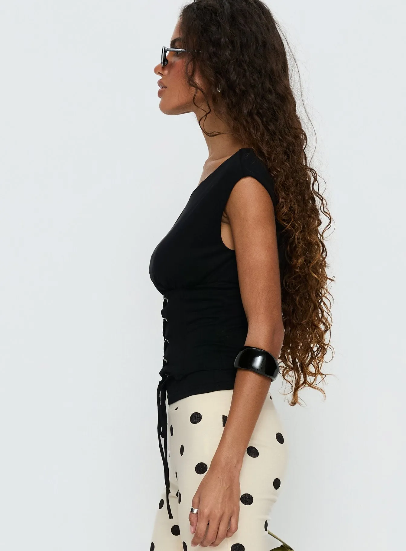 Unbothered Corset Top Black sold by Princess Polly product image thumbnail 4