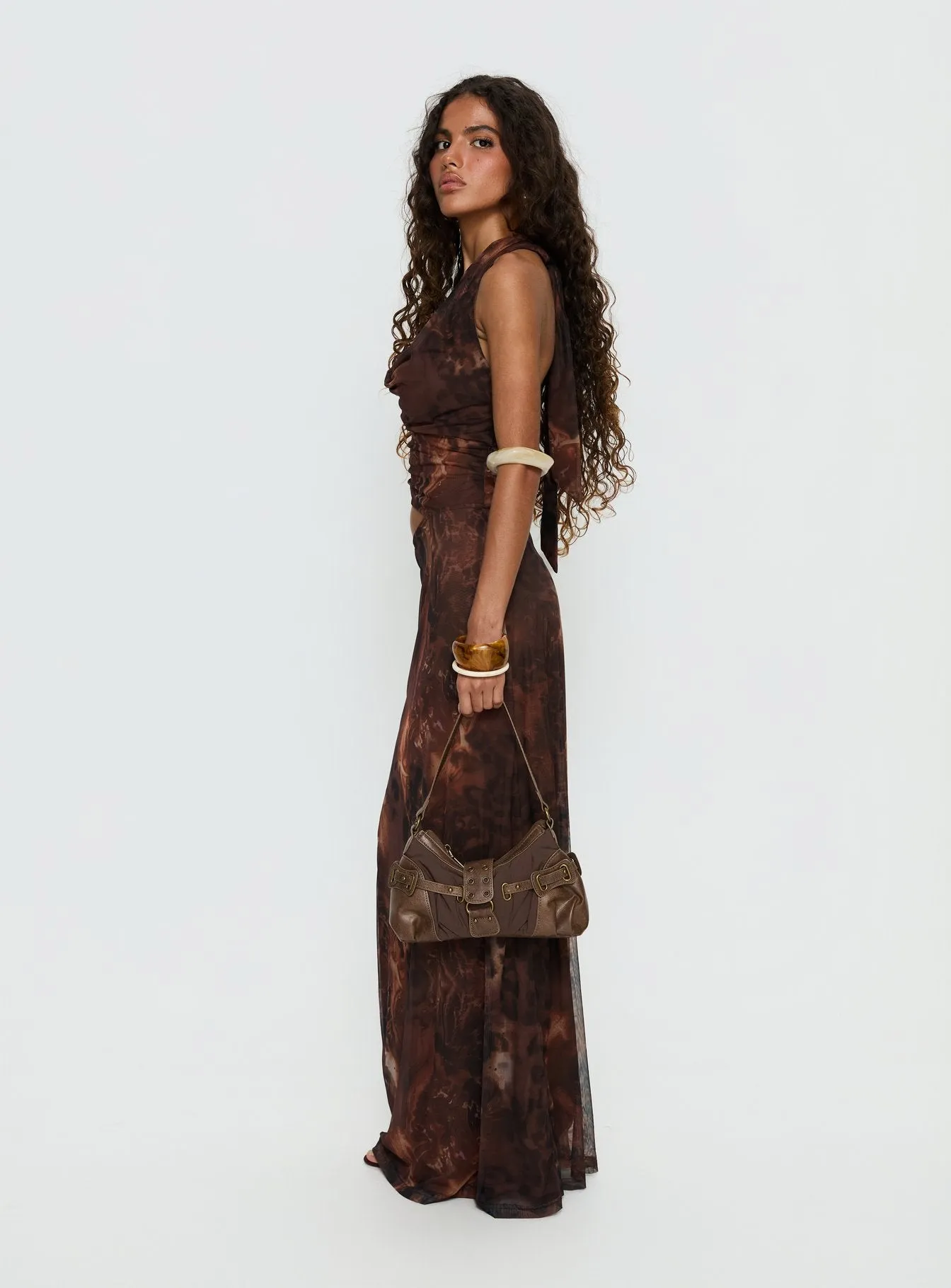 Livara Cowl Cut Out Maxi Dress Multi sold by Princess Polly product image thumbnail 4