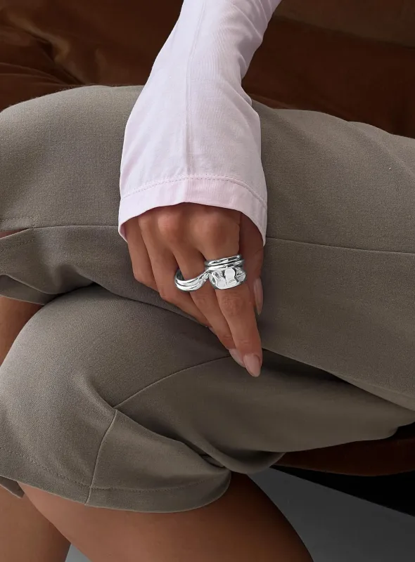 Crowded Room Ring Pack Silver sold by Princess Polly