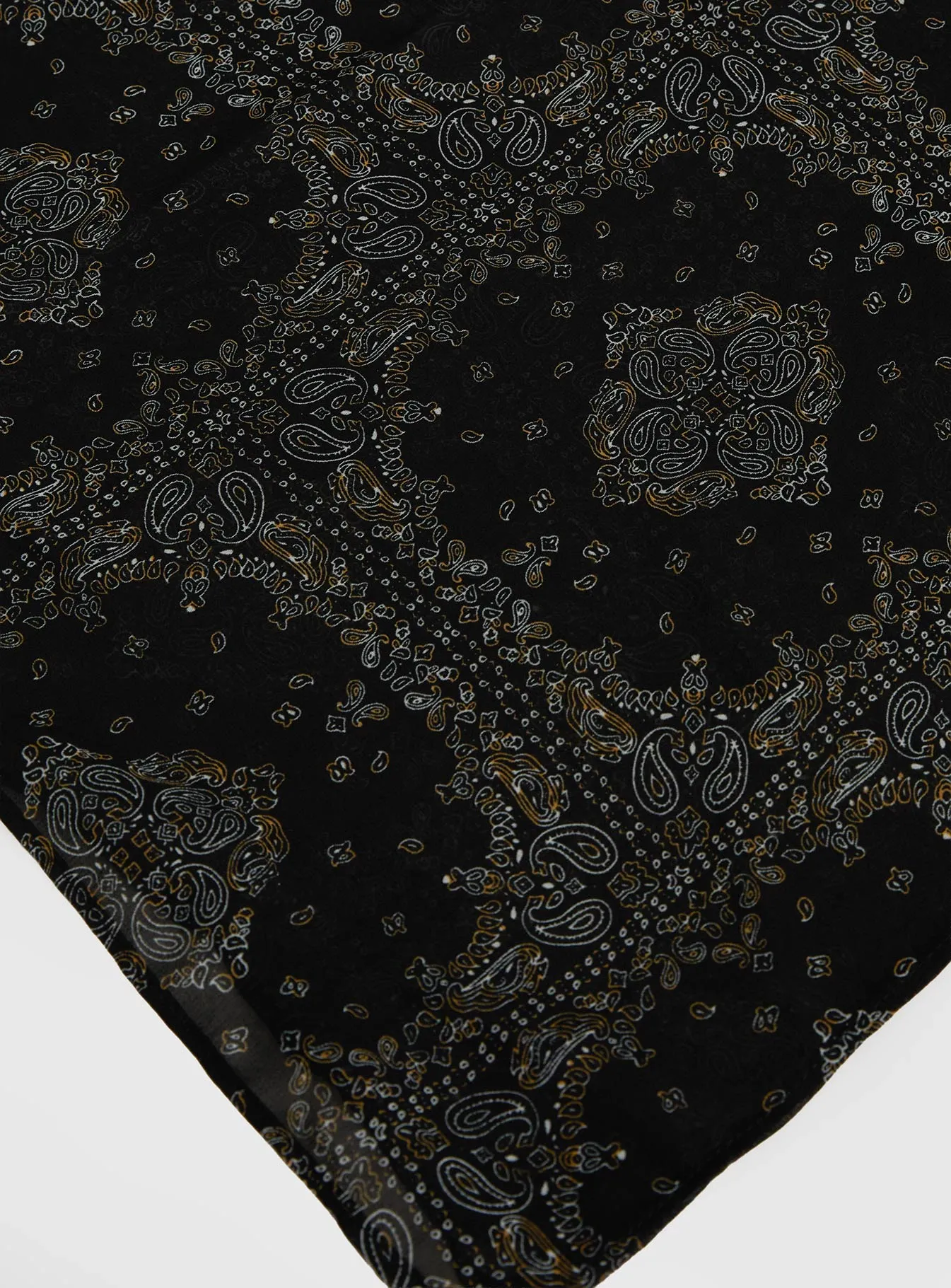 Solara Scarf Black Paisley sold by Princess Polly product image thumbnail 3