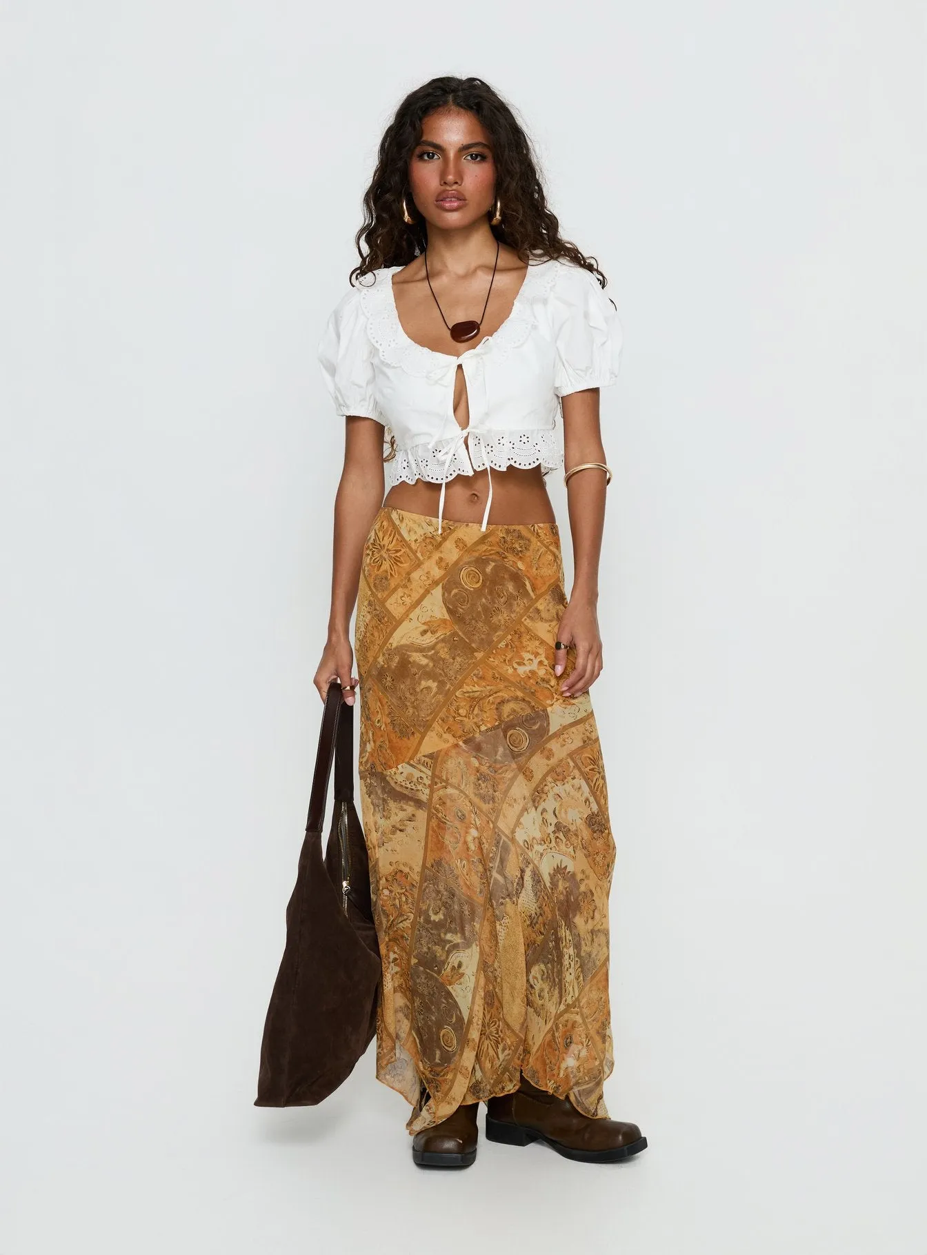 Lyanna Hanky Hem Maxi Skirt Multi sold by Princess Polly product image thumbnail 3