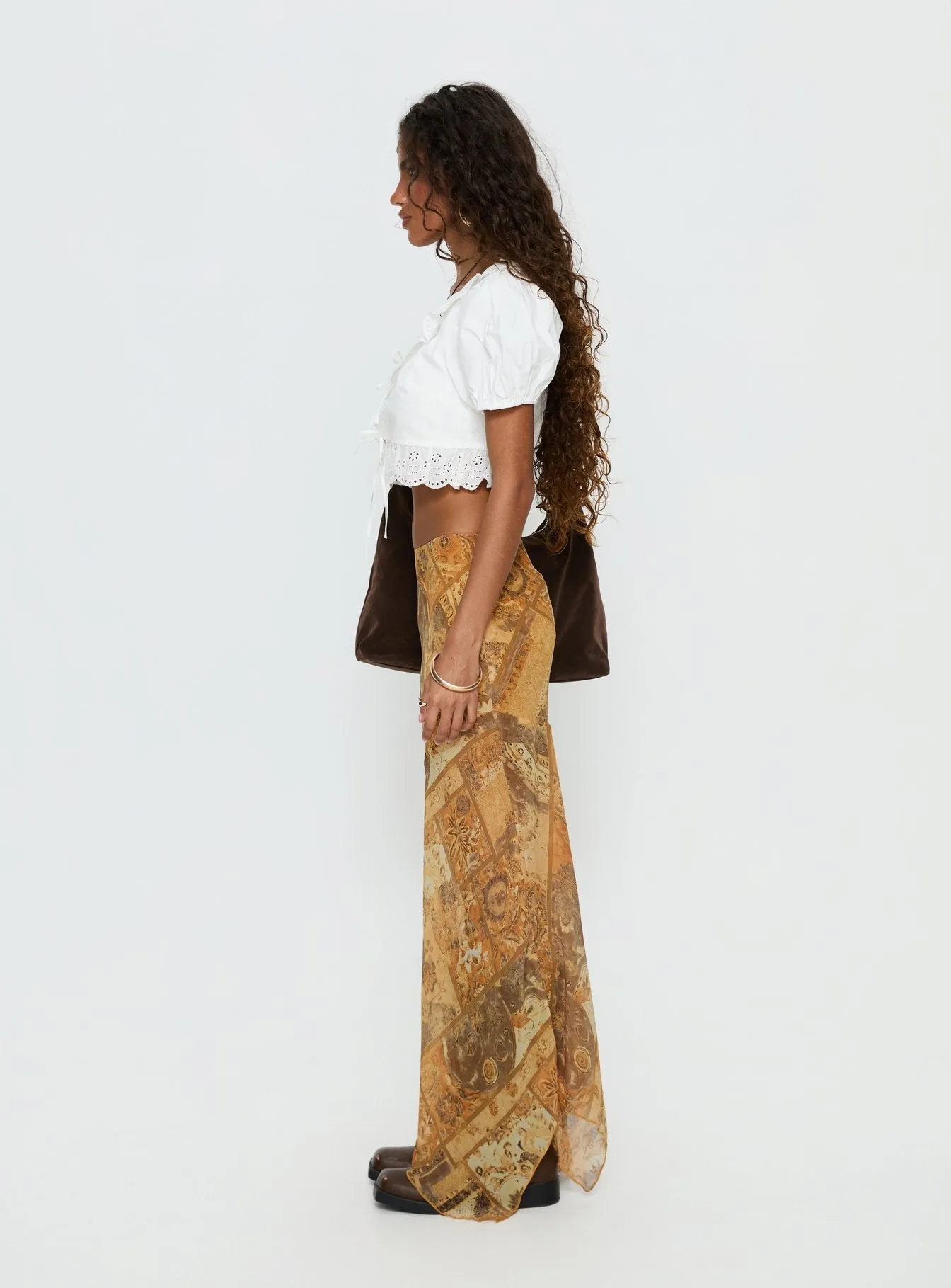 Lyanna Hanky Hem Maxi Skirt Multi sold by Princess Polly product image thumbnail 4