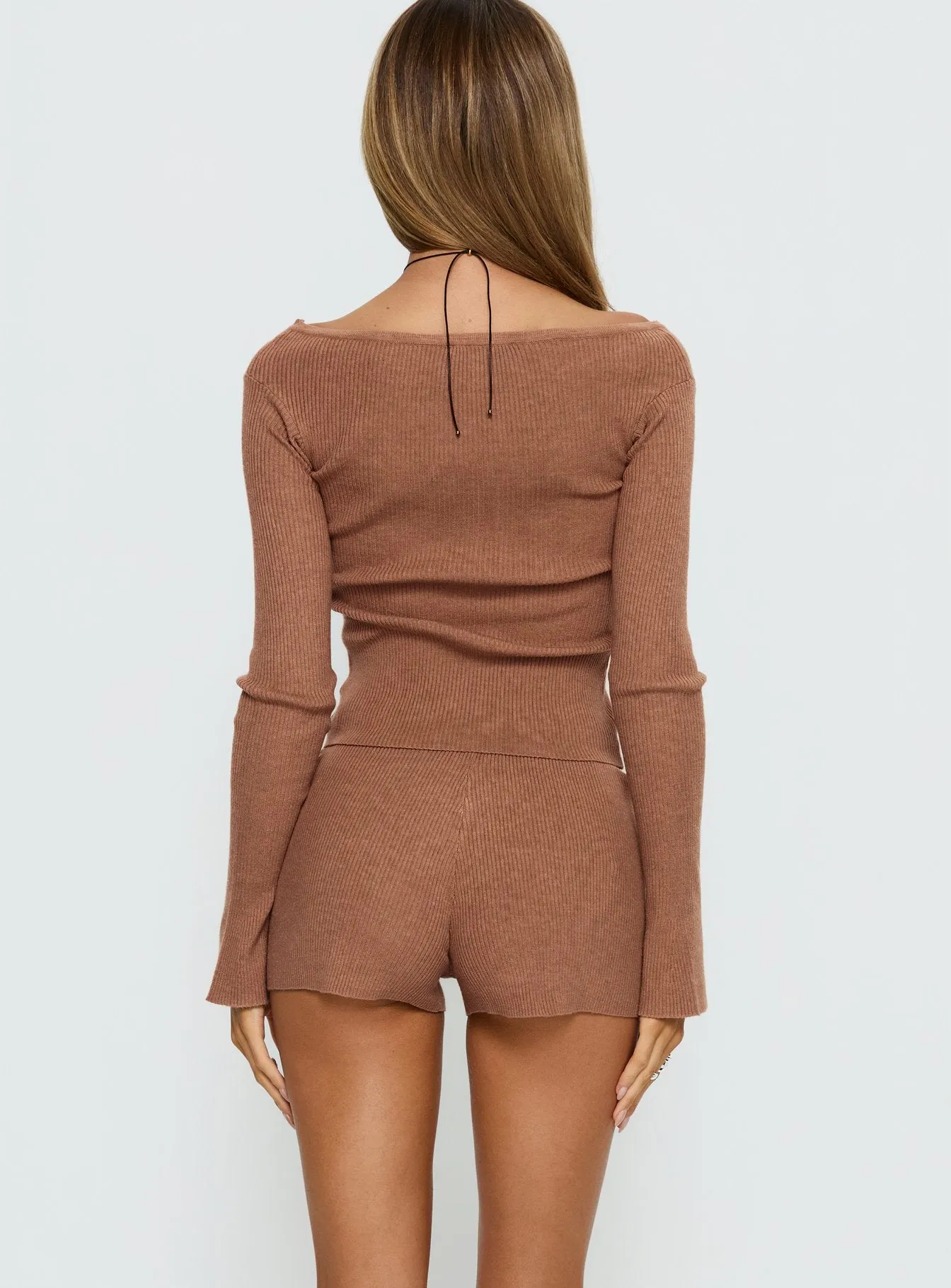 Ahani Low Rise Knit Shorts Mocha sold by Princess Polly product image thumbnail 5